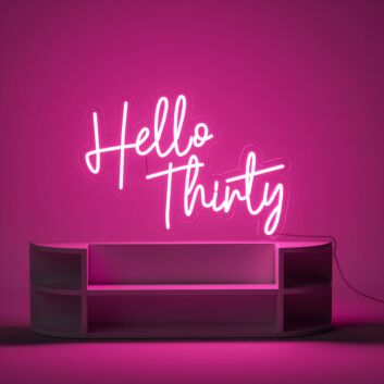 Hello Thirty LED-Neonschild Geburtstag Party