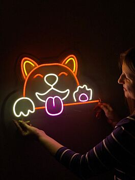 Neon Katze mit Pfoten LED Neonschild Wanddekoration