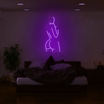 Abstrakte weibliche Silhouette LED Neonschild als moderne Wanddekoration für Schlafzimmer Wohnzimmer und stilvolle Interieurs
