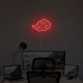 Leuchtende Wolke LED Neonschild als moderne Wanddekoration für Arbeitszimmer Wohnzimmer und stilvolle Interieurs
