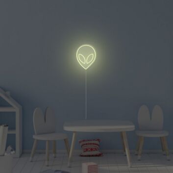 Alien Silhouette LED Neonschild als moderne Wanddekoration für Jugendzimmer Gaming Zimmer und stilvolle Interieurs