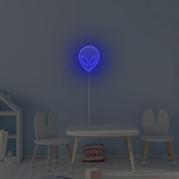Alien Silhouette LED Neonschild als moderne Wanddekoration für Jugendzimmer Gaming Zimmer und stilvolle Interieurs