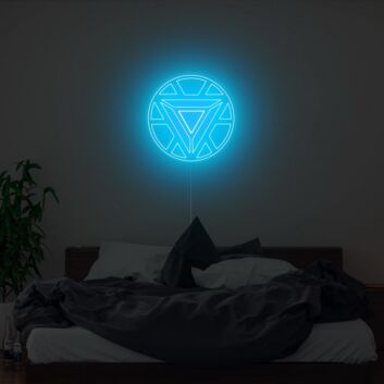 Geometrisches Symbol LED Neonschild als moderne Wanddekoration für Schlafzimmer Studio und stilvolle Interieurs
