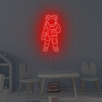 Astronaut Silhouette LED Neonschild als moderne Wanddekoration für Kinderzimmer Jugendzimmer Gaming Zimmer und stilvolle Interieurs