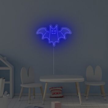 Niedliche Fledermaus LED Neonschild als moderne Wanddekoration für Kinderzimmer Jugendzimmer und stilvolle Interieurs