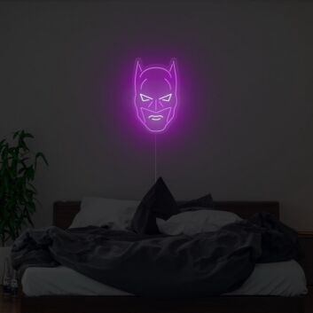Batman Kopf LED Neonschild als moderne Wanddekoration für Fan Zimmer Gaming Zimmer und stilvolle Interieurs