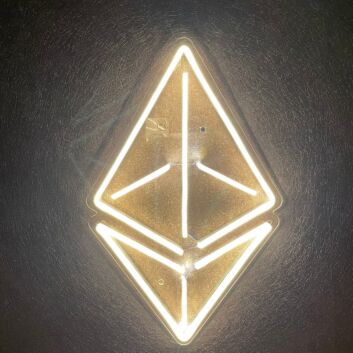 Geometrisches abstraktes LED Neonschild in moderner Diamantform für Wohnzimmer Schlafzimmer oder stilvolle Wanddekoration