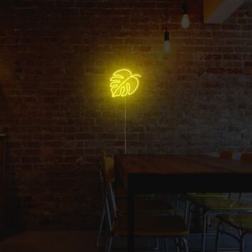 Abstraktes Pflanzenblatt LED Neonschild Ruhige Neon Wanddekoration für Wohnzimmer Café und moderne Räume