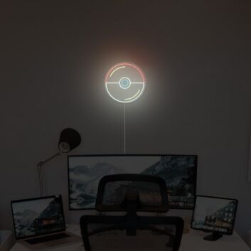Abstraktes Kreis Symbol LED Neonschild Moderne geometrische Wandbeleuchtung für Home Office und Gaming Räume