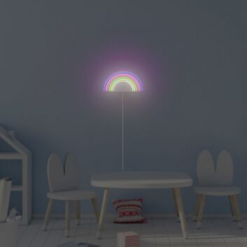 Regenbogen LED Neonschild Sanfte bunte Wandbeleuchtung für Kinderzimmer Spielzimmer und moderne Wohnräume