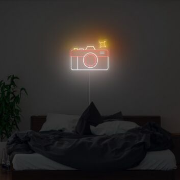 Kamera LED Neonschild Moderne Wandbeleuchtung für Arbeitszimmer Studio kreative Wohnräume und Fotografie Fans