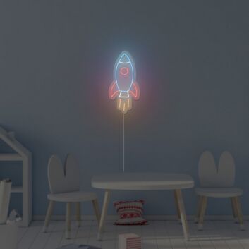 Rakete LED Neonschild Moderne Wandbeleuchtung für Arbeitszimmer Home Office Studio und kreative Wohnräume