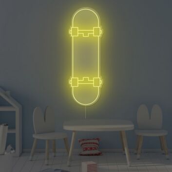 Skateboard Motiv LED Neonschild Moderne Wandbeleuchtung für Kinderzimmer Jugendzimmer Studio und kreative Wohnräume