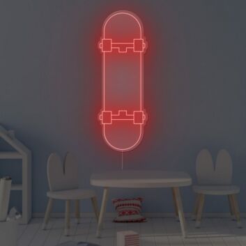 Skateboard Motiv LED Neonschild Moderne Wandbeleuchtung für Kinderzimmer Jugendzimmer Studio und kreative Wohnräume