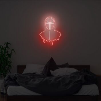 Abstrakte Maskenform LED Neonschild Künstlerische Neon Wandbeleuchtung im modernen Street Art Stil