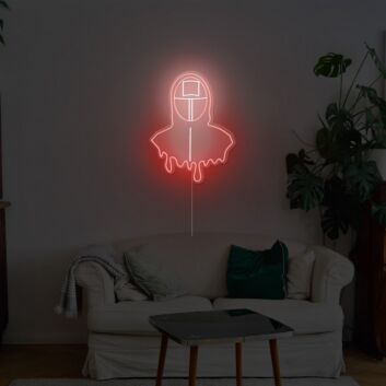 Abstrakte Maskenform LED Neonschild Künstlerische Neon Wandbeleuchtung im modernen Street Art Stil