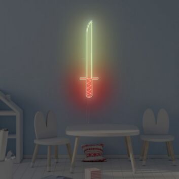 Abstraktes Schwert Symbol LED Neonschild für moderne Wanddekoration
