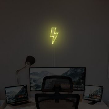 Abstraktes Blitz Symbol LED Neonschild für moderne Wanddekoration