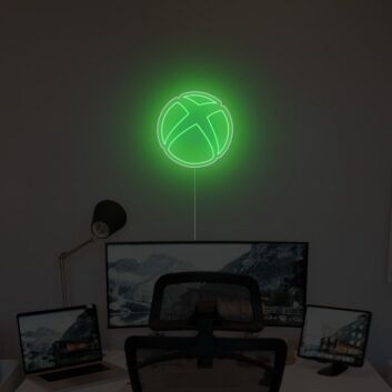 Abstraktes Gaming Kugel Motiv LED Neonschild für modernes Zimmer und Setup
