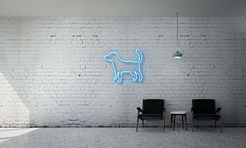 Hund Silhouette LED-Neonschild Wohnzimmer Haustierladen