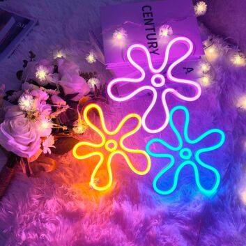Blumenform LED-Neonschild Wohnzimmer Schlafzimmer