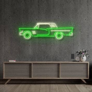 Klassisches Auto LED Neonschild im Retro Design für Wohnzimmer Garage und stilvolle Wanddekoration