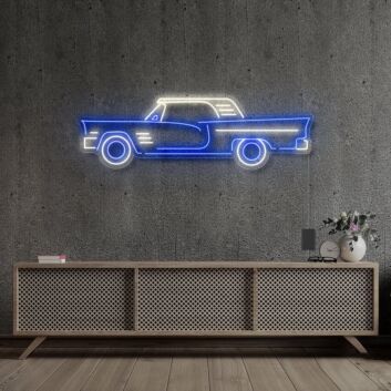 Klassisches Auto LED Neonschild im Retro Design für Wohnzimmer Garage und stilvolle Wanddekoration