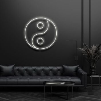 Yin Yang LED Neonschild als moderne Wanddekoration für Wohnzimmer und Home Decor