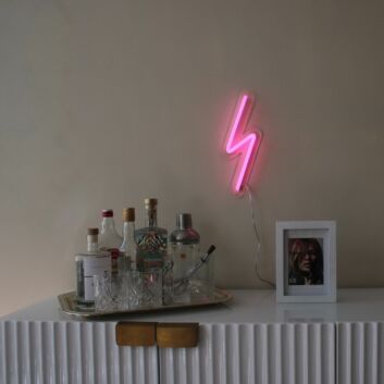 Blitz LED Neonschild Set in mehreren Farben für moderne Wanddekoration und Wohnraum Beleuchtung