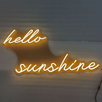 Hello Sunshine LED-Neonschild in Schreibschrift