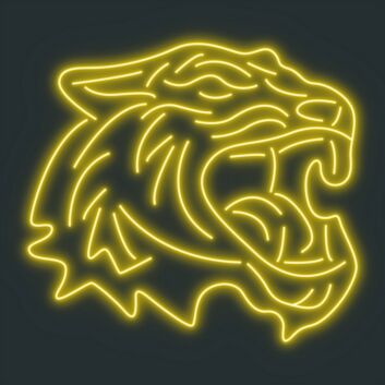 Brüllender Löwenkopf LED Neonschild für moderne Wanddekoration im Wohnzimmer Home Gym Gaming Zimmer und Bar