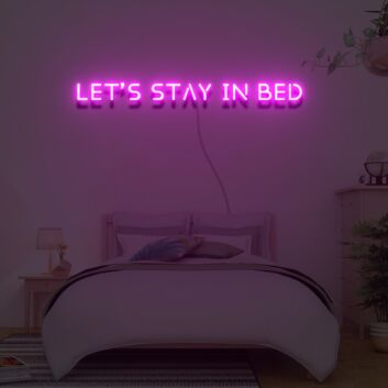 Lets Stay In Bed Neon Sign Lights Night Lamp Led Neon Sign Light For Home Party