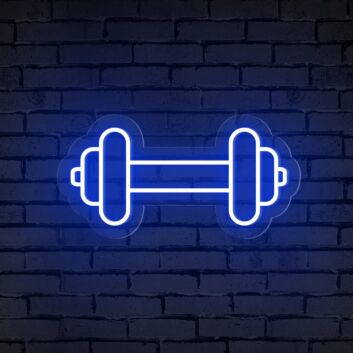 Hantel LED Neonschild für Fitnessstudio Home Gym und moderne Wanddekoration