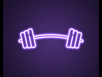 Hantel LED Neonschild für Home Gym Fitnessraum und moderne Wanddekoration