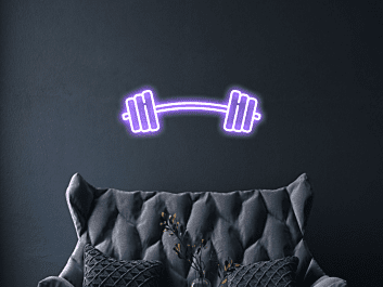 Hantel LED Neonschild für Home Gym Fitnessraum und moderne Wanddekoration