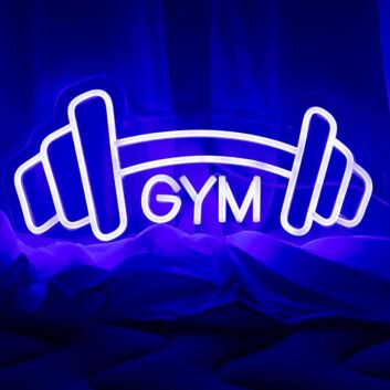 GYM Hantel LED Neonschild für Home Gym Fitnessraum und Sport Wanddekoration