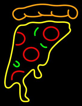Großes Pizza Stück LED Neonschild