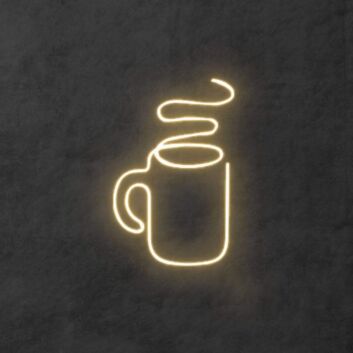 Kaffeetasse mit Dampf LED-Neonschild Wohnzimmer Schlafzimmer
