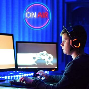 ON AIR LED-Neonschild für Studio und Podcast