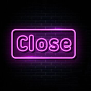 Close LED-Neonschild für Shop oder Cafe