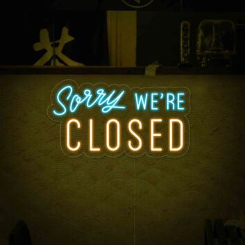 Sorry WE'RE CLOSED LED-Neonschild für Shop und Cafe