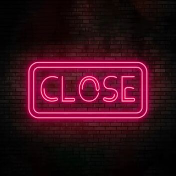 CLOSE LED-Neonschild für Shop und Restaurant