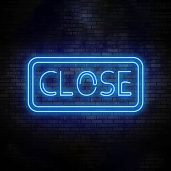 CLOSE LED-Neonschild für Shop und Restaurant