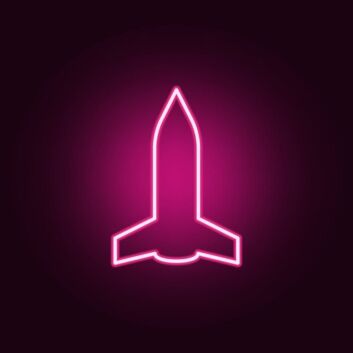 Rakete LED-Neonschild für Kinderzimmer und Gaming