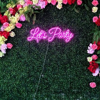 Let&#039;s Party LED-Neonschild für Party und Event