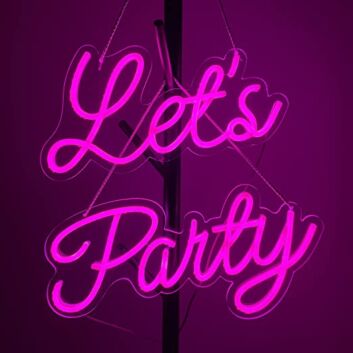 Let's Party LED-Neonschild für Bar Club