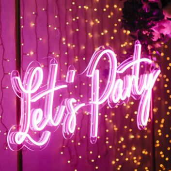 Let's Party LED-Neonschild für Party und Event