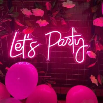 Let's Party LED-Neonschild für Party und Event