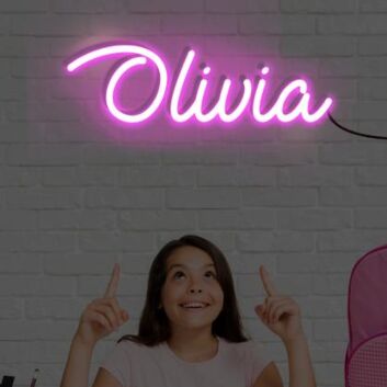 Olivia LED-Neonschild für Kinderzimmer Wohnzimmer