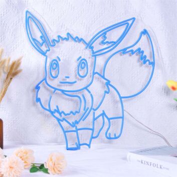 Fuchs LED Neonschild im verspielten Cartoon Design als leuchtende Wanddekoration für Kinderzimmer Jugendzimmer und Gaming Zimmer